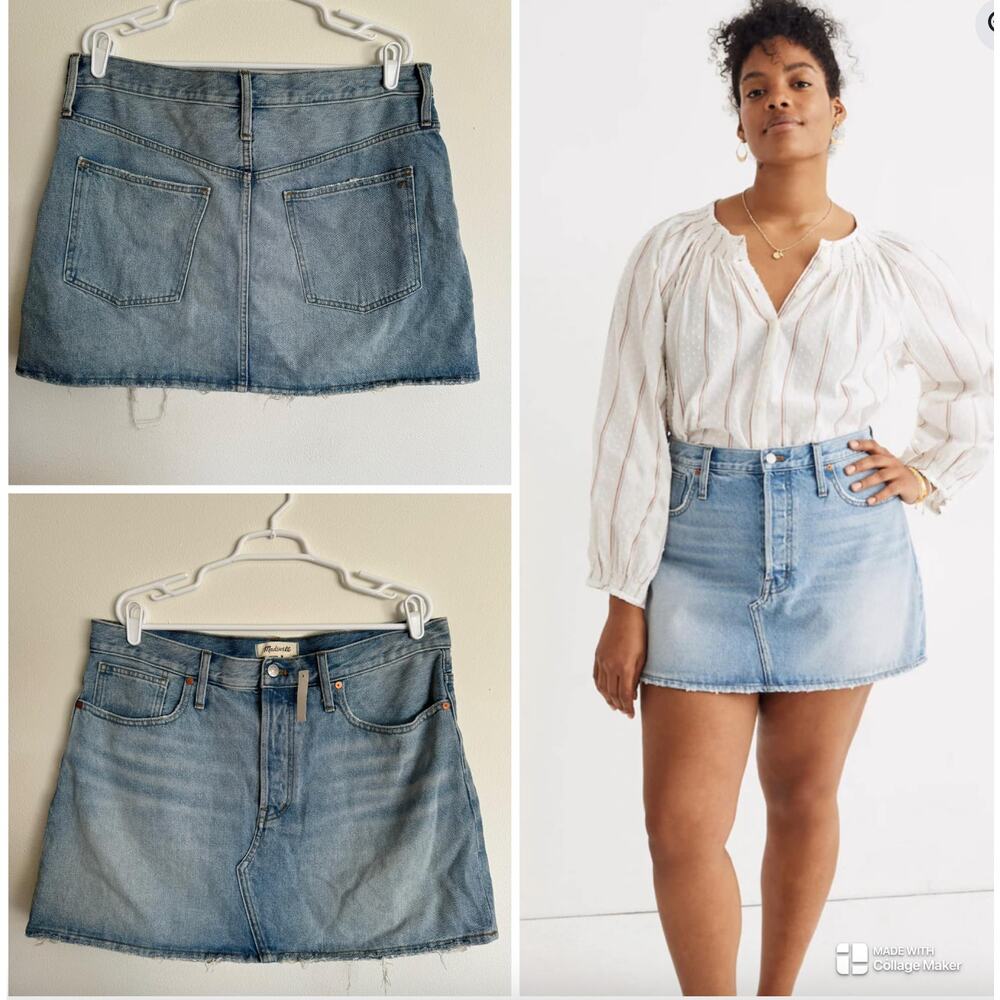 Madewell NEW WITH TAGS denim mini skirt , size 32